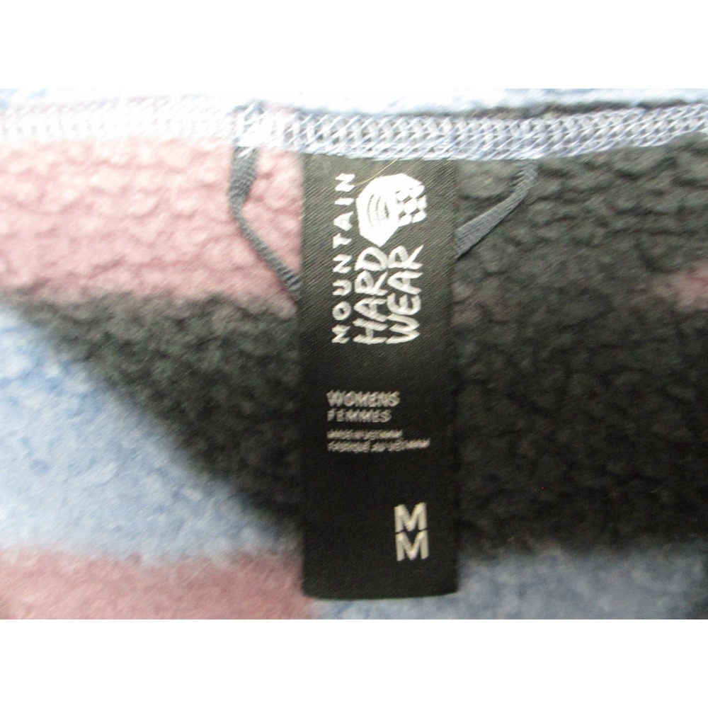 Mountain Hardwear Jacket Womens Medium Black Purple Hooded Southpass Fleece - Picture 2 of 11